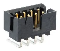 MOLEX 87833-0619 Pin Header, Board-to-Board, Wire-to-Board, 2 mm, 2 Rows, 6 Contacts, Through Hole Right Angle
