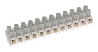 MOLEX 39100-1812 面板安装阻隔接线端子, 2排, 12 路, 22 AWG, 12 AWG, 8 mm, 20 A
