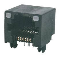 MOLEX 43860-0008 模块连接器, 模制插座, 1 x 1 (端口), 6P6C, Cat3, 面板安装, 通孔安装