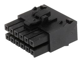 MOLEX 172258-3112 连接器外壳, 黑色, Ultra-Fit 172258 Series, 插座, 12 路, 3.5 mm, Molex Ultra-Fit 172253 系列母压接端子