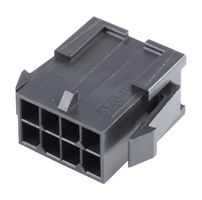 MOLEX 43020-0810. 连接器外壳, 黑色, Micro-Fit 3.0 43020 Series, 插头, 8 路, 3 mm, Molex Micro-Fit 43031 系列公压接端子