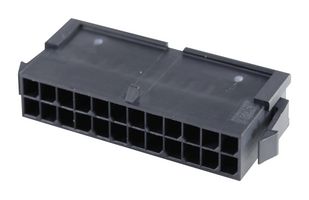 MOLEX 43020-2410 连接器外壳, 黑色, Micro-Fit 3.0 43020 Series, 插头, 24 路, 3 mm, Molex Micro-Fit 43031 系列公压接端子
