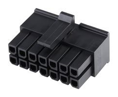 MOLEX 43025-1410 连接器外壳, 黑色, Micro-Fit 3.0 43025 Series, 插座, 14 路, 3 mm