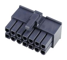 MOLEX 46992-1410 Connector Housing, Black, Mini-Fit Jr. 46992 Series, Receptacle, 14 Ways, 4.2 mm