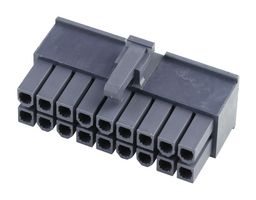 MOLEX 46992-1810 连接器外壳, 黑色, Mini-Fit Jr. 46992 Series, 插座, 18 路, 4.2 mm