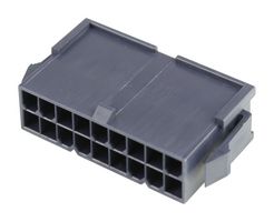 MOLEX 46993-1810 Connector Housing, Black, Mini-Fit Jr. 46993 Series, Plug, 18 Ways, 4.2 mm