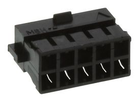 MOLEX 51110-1056 连接器外壳, 黑色, Milli-Grid 51110 Series, 插座, 10 路, 2 mm, Molex Milli-Grid 50394 和 87396 系列母压接端子