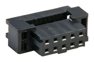 MOLEX 87568-1074 IDC Connector, Black, IDC Receptacle, Female, 2 mm, 2 Row, 10 Contacts, Cable Mount