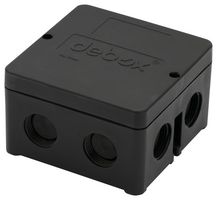 HYLEC DEBOX 11 接线盒, 5极, 32 A, IP66, 聚丙烯, 黑色, 85 mm x 85 mm x 53 mm