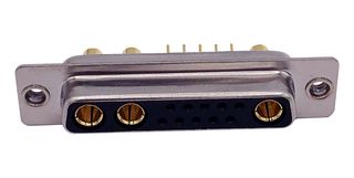 NORCOMP 681M13W3203L101 连接器, 组合式D-SUB, Power-D 681M Series, DB-13W3, 插座, 13 触点, 10信号, 3电源, 焊接