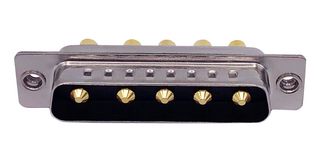 NORCOMP 681M5W5103L101 连接器, 组合式D-SUB, Power-D 681M Series, DB-5W5, 插头, 5 触点, 5电源, 焊接