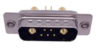 NORCOMP 681M7W2103L101 连接器, 组合式D-SUB, Power-D 681M Series, DA-7W2, 插头, 7 触点, 5信号, 2电源, 焊接