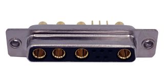 NORCOMP 681M9W4203L111 连接器, 组合式D-SUB, Power-D 681M Series, DB-9W4, 插座, 9 触点, 5信号, 4电源, 焊接