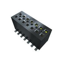 SAMTEC FLE-106-01-G-DV-K-TR PCB Receptacle, Board-to-Board, Wire-to-Board, 1.27 mm, 2 Rows, 12 Contacts, Surface Mount