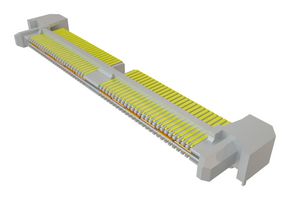 SAMTEC QRM8-052-01-L-RA-GP Mezzanine连接器, 针座, 0.8 mm, 2 排, 104 触点, 通孔安装直角, 磷青铜