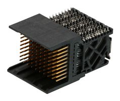 MOLEX 76410-1107 Connector, Impact 76410 Series, 90 Contacts, 1.9 mm, Header, Press Fit Right Angle, 9 Rows