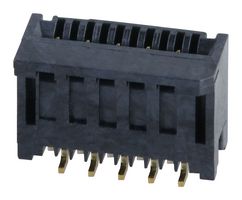 MOLEX 78119-1020 FFC / FPC Board Connector, 0.5 mm, 10 Contacts, Easy-On 78119 Series, Solder, 1 Row