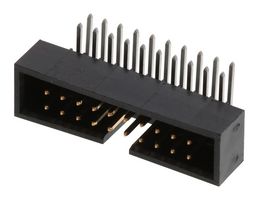 MOLEX 70247-2054 Pin Header, Wire-to-Board, 2.54 mm, 2 Rows, 20 Contacts, Through Hole Right Angle