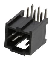 MOLEX 91814-3106 Pin Header, Wire-to-Board, 2.54 mm, 2 Rows, 6 Contacts, Through Hole Right Angle