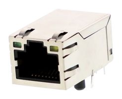 MOLEX 48025-4000 Modular Connector, Modular Jack, 1 x 1 (Port), 4P4C, Through Hole Mount