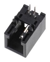 MOLEX 95501-2401 模块连接器, 模制插座, 1 x 1 (端口), 4P4C, Cat3, 通孔安装