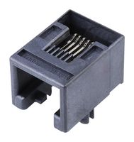 MOLEX 95501-2611 模块连接器, 模制插座, 1 x 1 (端口), 6P6C, Cat3, 通孔安装