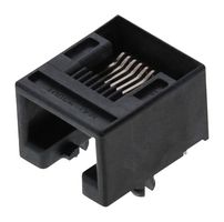 MOLEX 95501-2821 模块连接器, RJ45 插座, 1 x 1 (端口), 8P8C, Cat3, 通孔安装