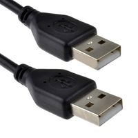 MULTICOMP PRO MPUSB009043 USB线缆, USB A 型插头至 USB A 型插头, USB 2.0, 黑色