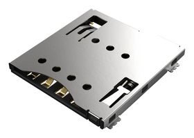 GCT SIM7100-8-1-15-00-A 存储卡连接器, Micro SIM, 推-推, 8 触点, 磷青铜, 镀金触芯, SIM7100 Series