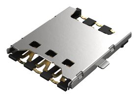 GCT SIM8055-6-1-14-01-A 存储卡连接器, Nano SIM, 推-拉, 6 触点, 磷青铜, 镀金触芯, SIM8055 Series