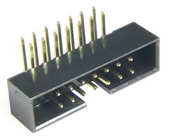 MULTICOMP PRO MP008643 Pin Header, Wire-to-Board, 2 mm, 2 Rows, 14 Contacts, Through Hole Right Angle, MCP 2MM RA