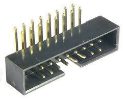 MULTICOMP PRO MP008644 引脚针座, 线至板, 2 mm, 2 排, 16 触点, 通孔直角, MCP 2MM RA