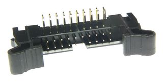 MULTICOMP PRO MP008669 引脚针座, 线至板, 2 mm, 2 排, 20 触点, 通孔直角, MCP 2MM RA