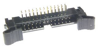 MULTICOMP PRO MP008670 引脚针座, 线至板, 2 mm, 2 排, 26 触点, 通孔直角, MCP 2MM RA