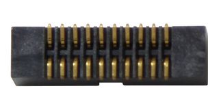 AMPHENOL COMMUNICATIONS SOLUTIONS 20021521-00020T4LF 引脚针座, 板至板, 线至板, 1.27 mm, 2 排, 20 触点, 表面安装直型, Minitek127 20021521 Series