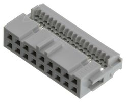 AMPHENOL COMMUNICATIONS SOLUTIONS 71600-118LF IDC连接器, IDC插座, 母, 2.54 mm, 2排, 18 触点, 电缆安装