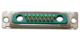 AMPHENOL COMMUNICATIONS SOLUTIONS DB17W2PA00LF 连接器, 组合式D-SUB, FCI 684M Series, DB-17W2, 插头, 17 触点, 15信号, 2电源, 焊接杯