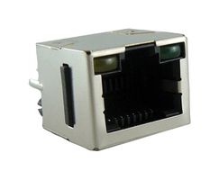 AMPHENOL COMMUNICATIONS SOLUTIONS RJHSE3381A1 模块连接器, RJ45 插座, 1 x 1 (端口), 8P8C, Cat5, 通孔安装