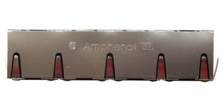 AMPHENOL COMMUNICATIONS SOLUTIONS RJHSE-5384-04 Modular Connector, RJ45 Jack, 1 x 4 (Ganged), 8P8C, Cat5, Through Hole Mount
