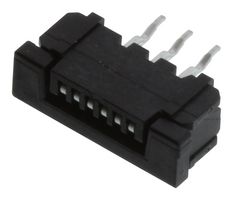 AMPHENOL COMMUNICATIONS SOLUTIONS SLW6S-1C7LF FFC / FPC Board Connector, 1 mm, 6 Contacts, Receptacle, FCI SLW-S Series, Through Hole Straight