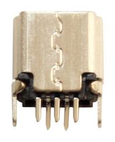 AMPHENOL COMMUNICATIONS SOLUTIONS UE25BE5510H 连接器, USB, 小型USB B, 插座, 5 路, 通孔安装, 垂直