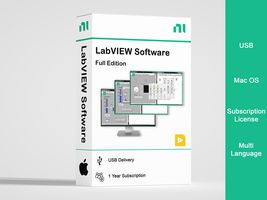 NI / EMERSON 788368-35WM Test Software, LabVIEW, Full, USB, Multi Language, Mac OS, 1 Year Subscription