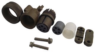 ITT CANNON MS3106F14S-5S Circular Connector, MIL-DTL-5015 Series, MS3106 Series, Straight Plug, 5 Contacts, Solder Socket