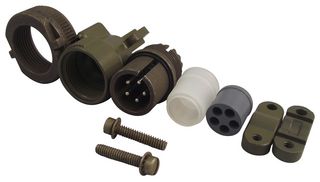 ITT CANNON MS3106F14S-5P 圆形连接器, MIL-DTL-5015 系列, MS3106 Series, 直型插头, 5 触点, 焊接引脚, 螺纹