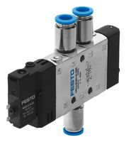 FESTO 196912 Air Solenoid Valve, 5/2 Way, Monostable, QS-8, G1/8, 8 bar, 24 VDC, 680 l/min