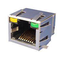 AMPHENOL COMMUNICATIONS SOLUTIONS RJCSE-5381-01 Modular Connector, RJ45 Jack, 1 x 1 (Port), 8P8C, Cat3, Surface Mount