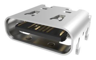AMPHENOL COMMUNICATIONS SOLUTIONS 12402012E212A 连接器, USB, USB C, USB 2.0, 插座, 24 路, 表面安装, 通孔安装, 直角型