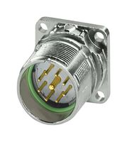 PHOENIX CONTACT 1629090 传感器连接器, M23 PRO Series, M23, 公, 8个信号 + 1个电源路, 压接插针-不包含触芯, 直形面板安装