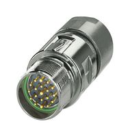 PHOENIX CONTACT 1629096 传感器连接器, M23 PRO Series, M23, 公, 16个信号 + 2个电源 + PE路, 压接插针-不包含触芯, 直形线缆安装