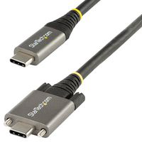 STARTECH USB31CCSLKV1M USB 数据线,3 ft/1 m 侧面螺丝锁定 USB-C 数据线 10Gbps,Type-C,100W (5A),双螺丝